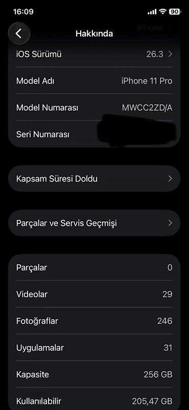 pro controller: IPhone 11 Pro, 256 GB, Natural Titanium, Face ID — 6