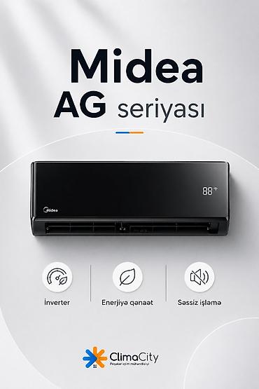 Məişət texnikası: Kondisioner Midea, Yeni, 85-90 kv. m, Split sistem, Kredit yoxdur, Pulsuz quraşdırılma — 6