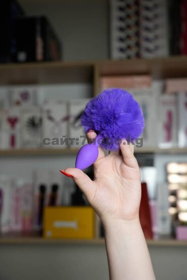 игрушки для взрослых купить: Анальный фиолетовый хвостик Sweet bunny - 13 см Эта игрушка —