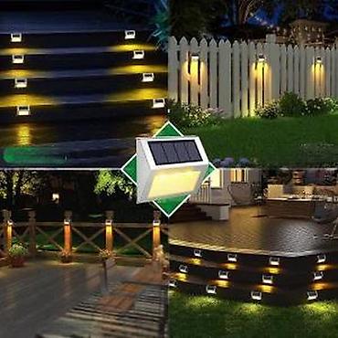 Baštenska rasveta: Solarne LED svetiljke za stepenice/ogradе – set - Solarna napajanja — 10