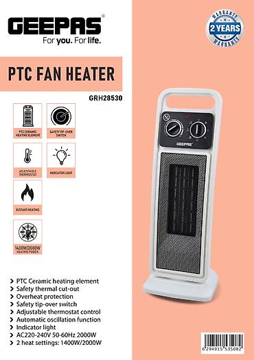radiatrlar: Kalorifel tipli qızdırıcı Geepas GRH 28530 2000W 23m² . ENDİRİM — 4