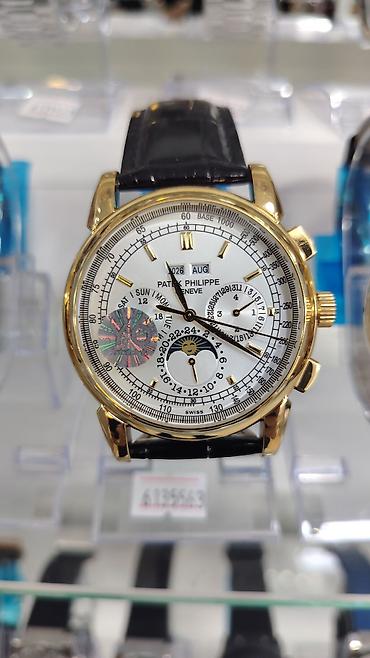 saat omega: Patek Philippe Geneve kişi qol saatı – klassik üslubda, çoxfunksiyalı — 1