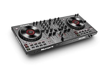 mikrofon shure: Numark NS4FX – 4 göyərtəli peşəkar DJ kontrolleri + iki səviyyəli — 4