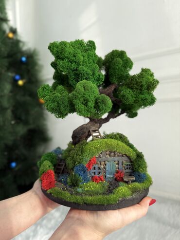 Декоративные цветы: Деревья-бонсай из натурального стабилизированного мха🌳 -это — 49