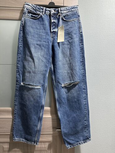 женские белые джинсы стрейч: Джинсы S (EU 36), цвет - Синий