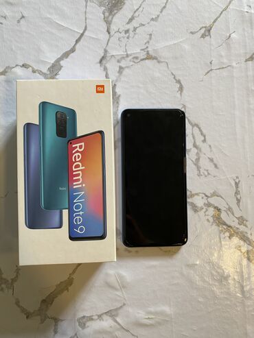 Xiaomi: Xiaomi Redmi Note 9, 64 GB, rəng - Göy, 
 Barmaq izi, Simsiz şarj, İki sim kartlı
