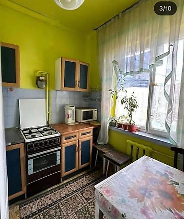 binar: 2 комнаты, 48 м², Аламедин-1 мкр 105 серия, 9 этаж, Требуется ремонт — 5