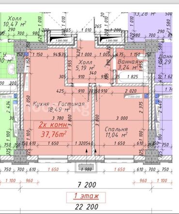 Продажа квартир: 2 комнаты, 38 м², Элитка, 2 этаж, ПСО (под самоотделку)