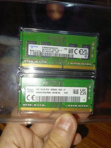 игровой компьютер: Operativ yaddaş (RAM) Samsung, 8 GB, 3200 Mhz, DDR4, Noutbuk üçün