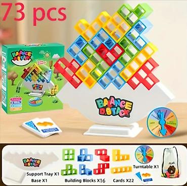 İdman və istirahət: Balance D Stack – 73 hissəli balans və blok qurma oyunu Məhsulun — 2