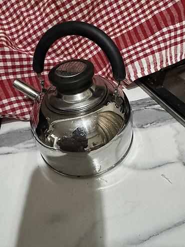Чайник для плиты, классический - Материал: нержавеющая сталь с at lalafo.kg Чайник для плиты, классический - Материал: нержавеющая сталь с