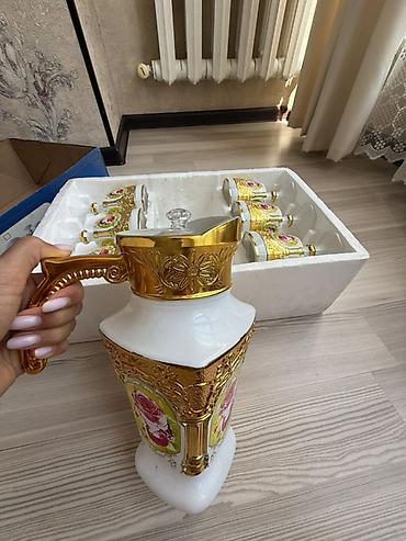 Набор для напитков Glass Ware, 7 предметов. Б/у. Состав: - кувшин с