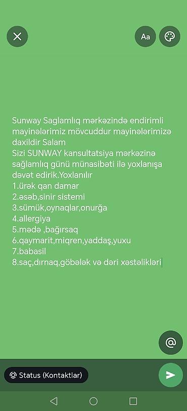Sunway Saglamlıq mərkəzində endirimli mayinələrimiz mövcuddur