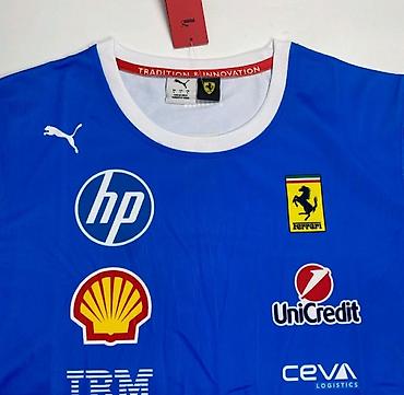 Futbolkalar: Ferrari mavi komanda köynəyi Her razmer var S M L Xl whatsappda elaqe — 1