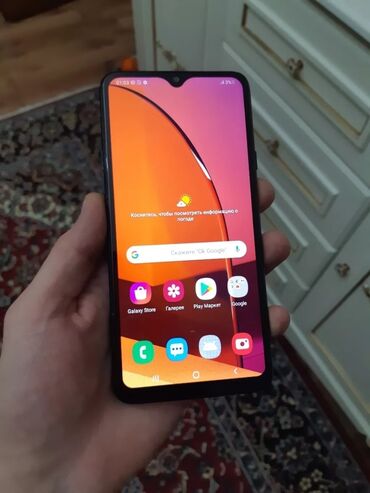 Samsung: Samsung Galaxy A20s, 32 GB, rəng - Boz, Barmaq izi, Face ID