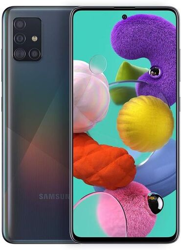 Samsung: Samsung A51, Б/у, 64 ГБ, цвет - Синий, 2 SIM