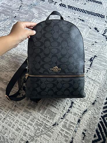 cd card: Рюкзак Coach Signature, компактный городской формат. - Цвет: черный с — 3