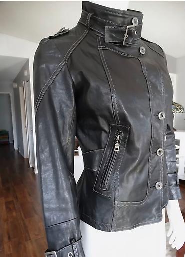 Кожаные куртки: Кожаная куртка, Натуральная кожа, Приталенная модель, M — 4