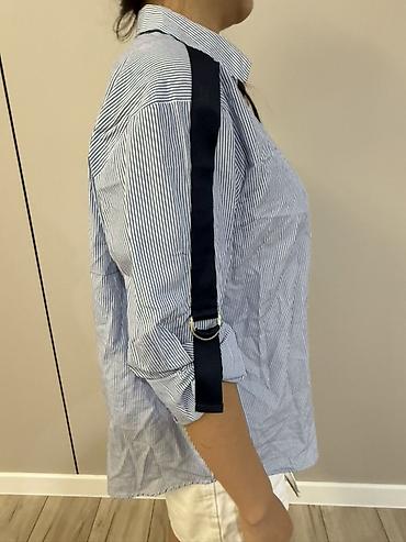 Женская одежда: Рубашка женская в полоску Zara оригинал Состояние отличное носила — 3