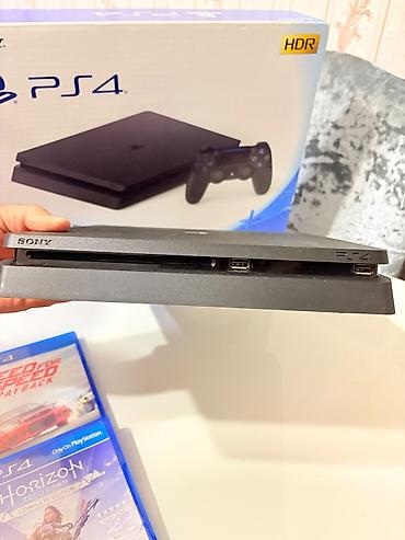 xbox one fat: Sony PlayStation 4 (PS4) Slim – 500 GB, HDR dəstəyi ilə Praşifkalıdır — 5