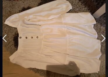 haljina od pliša: XS (EU 34), color - White, Oversize, Long sleeves