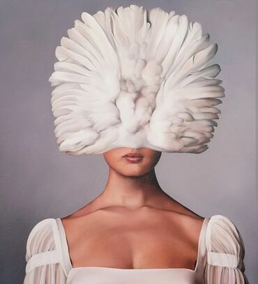 Şəkillər, tablolar: 🖼️Tək tablo. 🌷Xanım portreti.🌷 👁️Kətan, yağlı boya. 💙Qiymətlər ölçü — 12