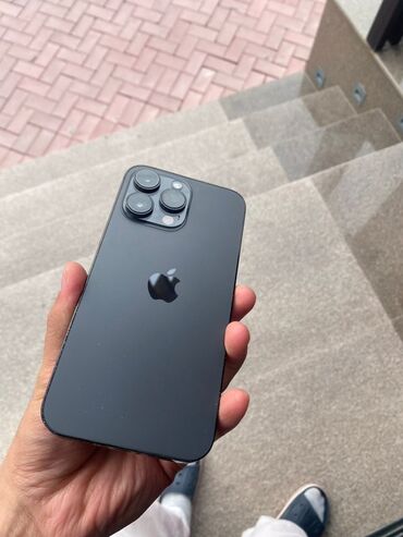 табылга бытовая техника: IPhone 14 Pro Max, Б/у, 256 ГБ, Black Titanium, Защитное стекло, Чехол, Кабель