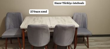 Masa və oturacaq dəstləri: Mətbəx üçün, Yeni, Açılan, 4 stul