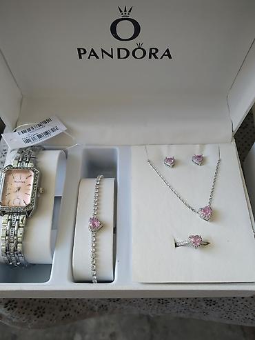 Серебряные наборы украшений: Элегантный набор украшений Pandora, наборы 750 с,часы+цепочка300,ЮЛА — 4