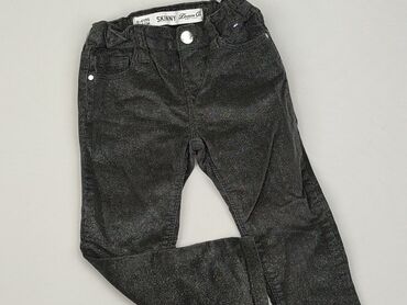 czarne spodnie z wysokim stanem materiałowe: Spodnie materiałowe, DenimCo, 3-4 lat, 98/104, stan - Dobry