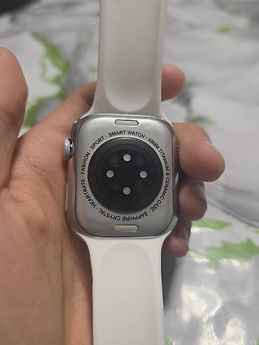 amazfit бишкек: Смарт-часы с большим прямоугольным экраном и белым силиконовым — 6