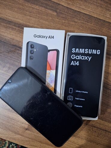 samsung 80: Samsung Galaxy A14 5G, 128 GB, rəng - Qara, Barmaq izi, İki sim kartlı, Face ID