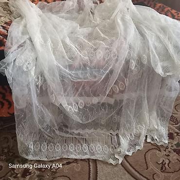ucuz utu: Ağ rəngli tül pərdə - Material: yüngül, şəffaf tül - Rəng: klassik ağ — 1