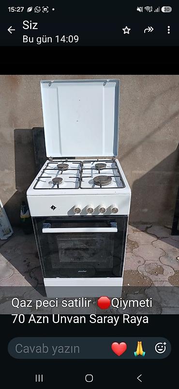soba silver: Simfer qaz sobası və plitə - 4 gözlü qaz plitəsi, mexaniki idarəetmə — 1