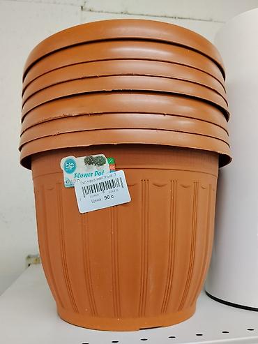Өсүмдүктөр үчүн карапалар: Пластиковый цветочный горшок Flower Pot, модель «Гул чаха местный 3» — 1