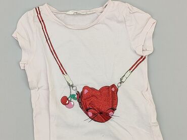 sukienka letnia w kwiaty midi: T-shirt, H&M, 5-6 years, 110-116 cm, condition - Very good