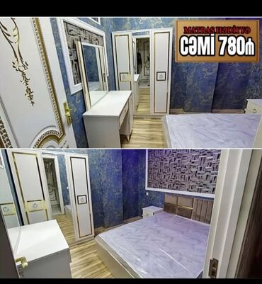 Yataq otağı dəstləri: İkinəfərlik çarpayı, Termo, Dolab, 2 tumba, Azərbaycan, Yeni — 5