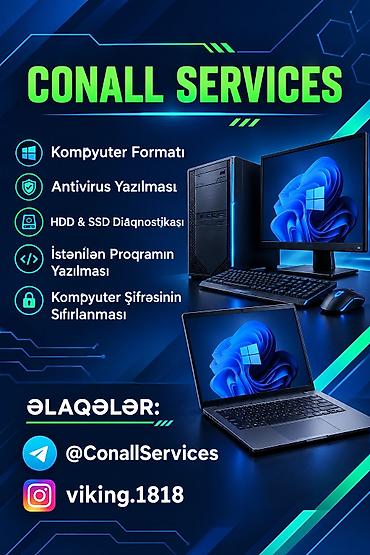 animatorlar bakida: CONALL SERVICES – Kompüter Xidmətləri Esas görülən işlər: - Kompüterə — 1