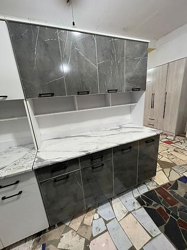 Кухонные гарнитуры: Кухонный гарнитур, Новый, цвет - Серый, ДСП, Бесплатная доставка — 8