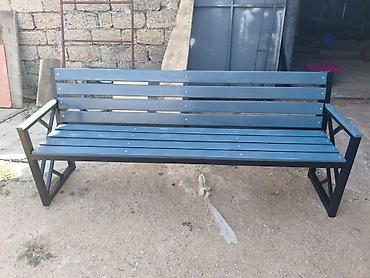 rumın mebeli: Metall karkaslı bağ skamyası - Material: qalın divarlı metal profil — 2