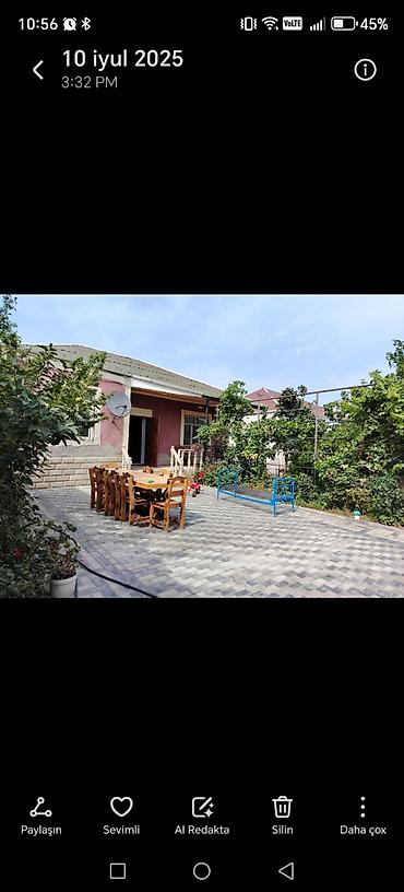 balas: Həyət evi – geniş həyət və meyvə ağacları ilə - Layihə: 1 mərtəbəli — 1