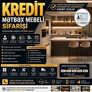 Mətbəx mebeli sifarişi Bütün kateqoriyalar • Xidmətlər və biznes •