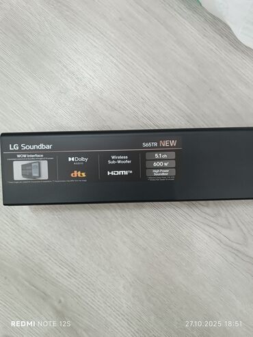 ayfon 6 x: LG Soundbar S65TR – 5.1 kanal ev kinoteatrı sistemi Xüsusiyyətlər: -