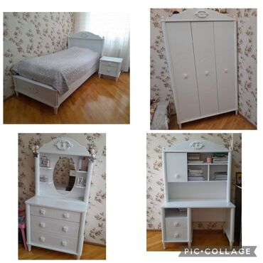 Yataq otağı dəstləri: Oğlan və qız üçün, İşlənmiş, Təknəfərlik çarpayı