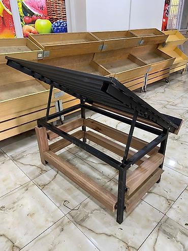 Стендовые витрины: Meyvə-tərəvəz üçün mağaza vitrinləri və stendlər - Material: ağac — 4