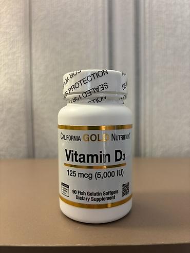 Məhsul: California Gold Nutrition Vitamin D3 - Dozaj: 125 mcg (5,000