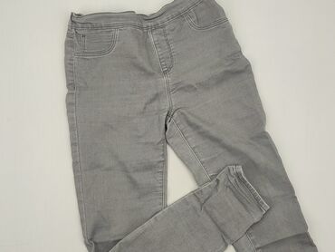 spodnie z eko skóry wysoki stan: Spodnie jeansowe, DenimCo, 13 lat, 152/158, stan - Dobry