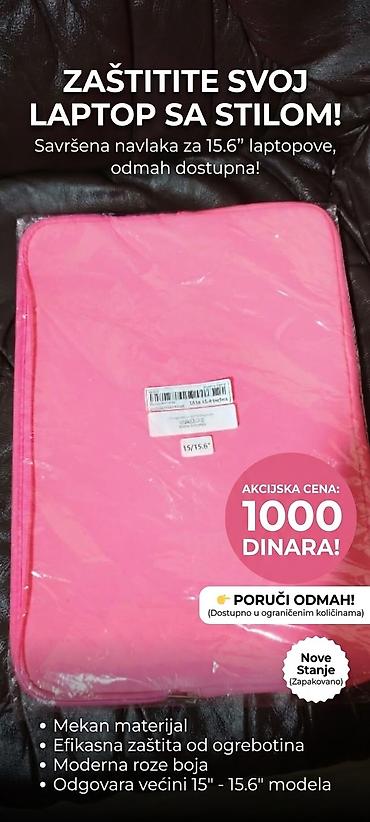 air cooler fan: Rukav za laptop 15"–15.6", roze - Mekan materijal za dodatnu zaštitu — 1