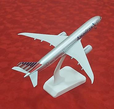 elmin: American Airlines təyyarə maketi – vitrin/masaüstü dekoru — 8