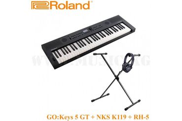 Другие музыкальные инструменты: Акция!!! Синтезатор Roland GO:KEYS 5 (GRAPHITE) + стойка Nomad